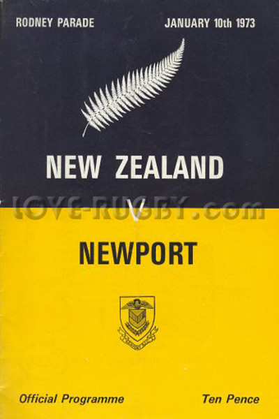 1973 Newport v New Zealand  Rugby Programme